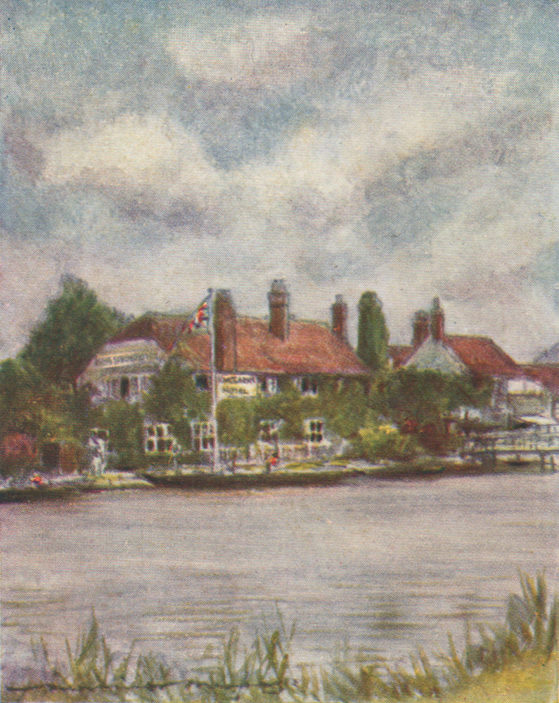 SANDFORD-ON-THAMES. 'Sandford Lock' by Mortimer Menpes. Oxfordshire 1906 print